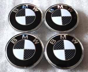 ◆ BMW センターキャップ カーボンタイプ ( 直径 68 mm 内径 62mm ) 新品 4個セット