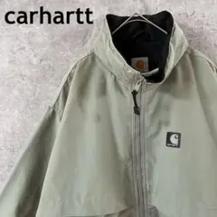 CARHARTT ナイロンジャケット　ジップアップ　カーキ　XLメンズ程度　ab