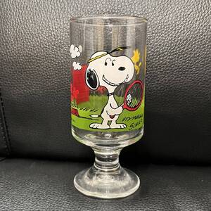 1965年 昭和レトロ★佐々木硝子 SNOOPY スヌーピー 脚付グラス★未使用★ ピーナッツ 