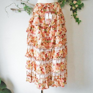 2015年 新品 タグ付 56160円 ピンクハウス PINKHOUSE 段付の 可愛いティアード スカート