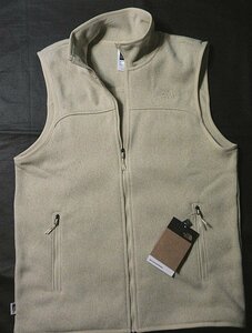 本物正規◆ノースフェイス◆ニット フリース ベスト FRONT RANGE VEST■S■ベージュ /GRAVEL■新品■46J