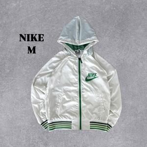 NIKE ナイキ ナイロンジャケット 胸ロゴ ユニセックス レトロ 古着 M