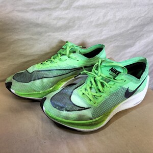 【送料無料】NIKE ZOOMX VAPORFLY NEXT% エレクトリックグリーン/ブラック AO4568-300 　27.0cm 