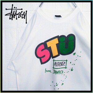 《STUSSY/ステューシー》00s　ラスタ　ライオン　Tシャツ　バックプリント