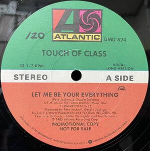 プロモ盤Touch Of Class / Let Me Be Your Everything 12inch盤その他にもプロモーション盤 レア盤 人気レコード 多数出品。