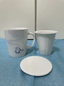 茶漉し　蓋付き　マグカップ　中国茶　未使用　烏龍茶