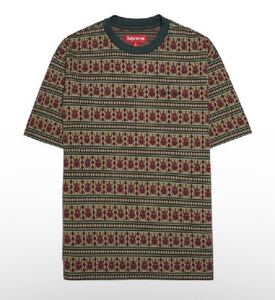 【Mサイズ】Supreme Jacquard Scarab S/S Top Oliveシュプリーム ジャカード スカラブ エスエス トップ オリーブ 半袖Tシャツ Tshirts