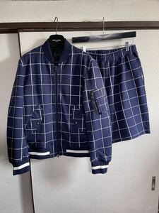 【美品】【セットアップ】 uniform experiment UE ユニフォームエクスペリメント セットアップ SOPH WINDOW PANE MA-1 + SHORTS ジャケット