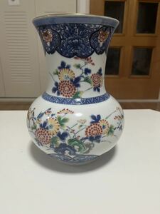 有田焼 荻窯 青花 粉彩 花瓶 壺 希少 骨董品