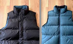 即決【2way】Mサイズ 撥水 Marmot × SHIPS リバーシブル ダウンベスト PERTEX QUANTUM Reversible Down Vest / BLACK マーモット シップス