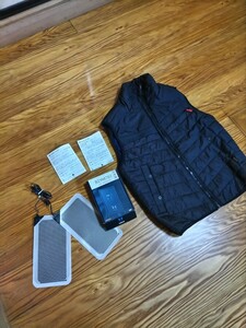 美品　RAIZIN　ヒートベスト　フルセット　M　空調風神服　サンエス