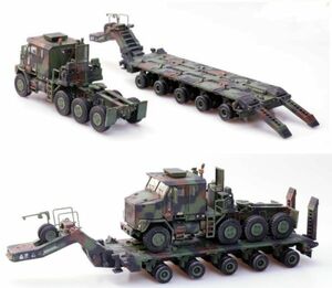 ※細部可動式※パンツァーカンプ 鉄流 完成品 1/72 アメリカ M1070 重戦車輸送車輌 モデル NATO トリコロール 0145