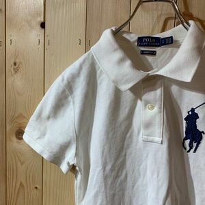 [KWT3243] POLO by RALPH LAUREN ポロシャツ レディース ホワイト S ポス