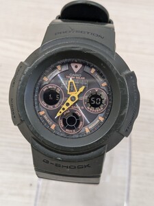 【w844】【稼働品】 CASIO カシオ G-SHOCK Gショック AWG-M500KG デジタル アナログ デジアナ ソーラー ラウンドフェイス 腕時計 電波