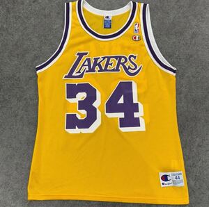 希少 90s Champion NBA LAKERS Shaquille O