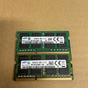 ネ3 SAMSUNG ノートPCメモリ 8GB 2Rx8 PC3L-12800S 2枚