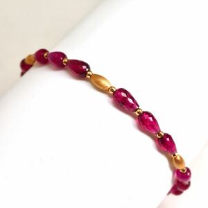 Ambrose(アンブローズ)《K18 天然トルマリンブレスレット》 N 約6.6g 約18.5cm tourmaline bracelet jewelry ジュエリー EC0/EC0