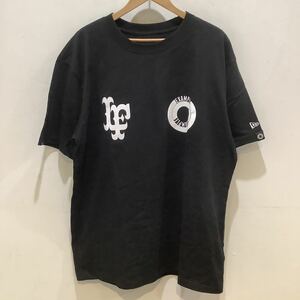 EXAMPLE EXPRESSION エグザンプル × NEW ERA ニューエラ Tシャツ ロゴ プリント 刺繍 ブラック サイズXXL 510978