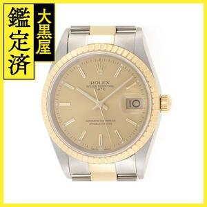 ROLEX　ロレックス　パーペチュアル　デイト　YG/SS　自動巻き　メンズ　ゴールド文字盤　【436】2148103640216