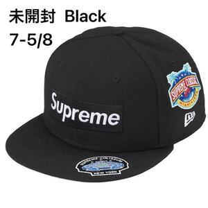 未開封 23fw Supreme Championships Box Logo New Era Black 7 5/8 タグ ステッカー付 Supreme Online 購入 シュプリーム キャップ 黒ロゴ