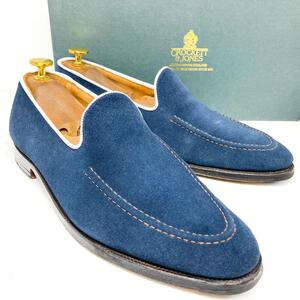 ☆即決・送料無料☆【保存箱付】CROCKETT&JONES クロケット&ジョーンズ THURLOE サーロー OCEAN SUEDE 25cm 革靴 ビジネスシューズ メンズ