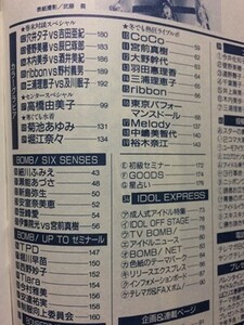 d1古本【アイドル誌】BM 山口リエ 高橋由美子 菊池あゆみ 堀江奈々 中嶋美智代 及川眠子 細川ふみえ 安室奈美恵 笹峰愛 堀川早苗 今村雅美