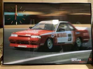 新品未展示　R31 SKYLINE GTS-Rパネルクロック1987年GrA初優勝！ディーラー限定品　壁掛け時計