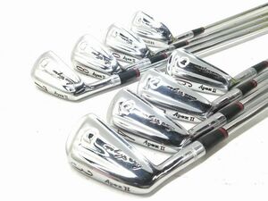 ◇送料無料 稀少 8本セット レフティ Ben Hogan APEXⅡ 2 白カメオ マッスル 3～9＋E 純正スチール APEX ④ アイアン 0212A1 @160 ◇