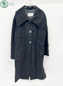 BA0603493　□Max mara マックスマーラ ロングコート ブラック 中古品 42サイズ ウール カシミヤ フォーマル コート 黒 秋冬物 アウター