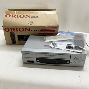 ◆ 【ジャンク品】 ORION オリオン ビデオデッキ VHS 映像機器 リモコン 取説付き 05年製 現状品 VCR-30R 3.1kg