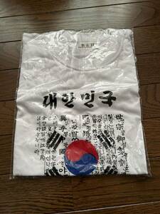 韓国　国旗　Tシャツ 白 グッズ tee