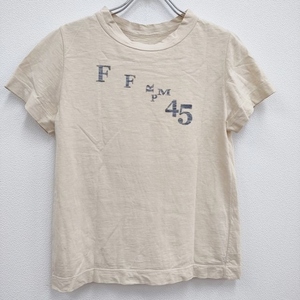 45R/45rpm ロゴ サイズ2 半袖Ｔシャツ カットソー ベージュ フォーティーファイブアールピーエム 4-0723S 242895