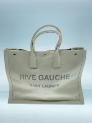 SAINT LAURENT トートバッグ リネン クリーム ヘリンボーン 509415