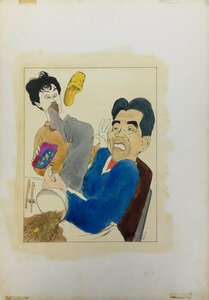 真作保証品『伊坂芳太良 直筆画稿 イラスト原画』直筆サイン入