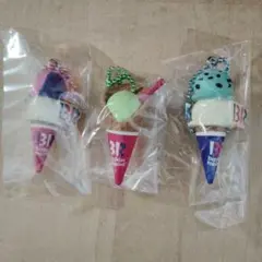 Baskin Robbins ミニチュアアイスクリームマスコット3個　31アイス