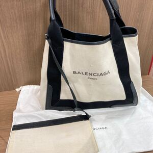 BALENCIAGA バレンシアガ ネイビーカバスS トートバッグ ハンドバッグ ショルダーバッグ ポーチ付き レディース ブランド おしゃれ 人気