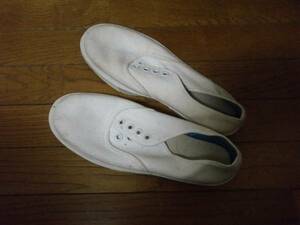 MADE IN USA CANVAS SHOES white 5 アメリカ製 未使用 白