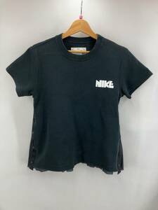 ★ sacai × NIKE サカイ × ナイキ 半袖Tシャツ バックプリーツ CZ4690-010 カットソー M ブラック 夏