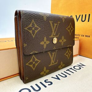 3887【外観極美品】LOUIS VUITTON ルイヴィトン モノグラム ポルトモネビエ カルトクレディ 三つ折財布 Wホック ウォレット M61652/SP0973