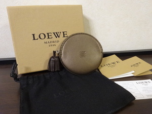 未使用　LOEWEロエベ　コインケース　フリンジ　ブロンズ