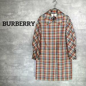 『Burberry』バーバリー (38) チェック柄 ステンカラーコート