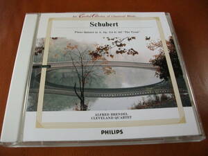 【特価 CD】ブレンデル + クリーヴランド四重奏団 シューベルト / ピアノ五重奏曲「ます」 (Philips 1978)