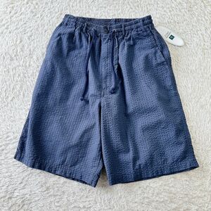 未使用タグ付【EASY SHORT】イージーショート シアサッカー ハーフパンツ ボトム メンズ M サラサラ ウエストゴム リラックス Rstore45285