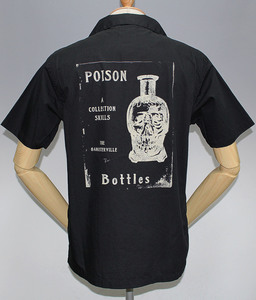 GANGSTERVILLE ギャングスタービル POISON - S/S SHIRTS 新品未使用 GSV-17-SS-35 ブラック size M / オープンシャツ / ポイズン