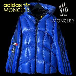 新入荷 本物 新品 43987152 超人気MONCLER 限定 モンクレール x adidas サイズ2/BEISER ダウンジャケット ブルゾン フーデット