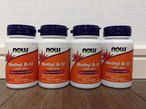 Now Foods 活性型ビタミンB12 1000mcg 100錠 4個セット メチルコバラミン