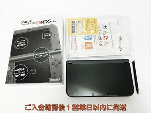 【1円】Newニンテンドー3DSLL 本体 メタリックブラック 任天堂 RED-001 初期化/動作確認済 3DS LL 画面ヤケ N05-085yk/F3