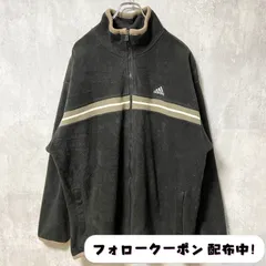 古着　used 　adidas アディダス　長袖フルジップフリースジャケット　トラックジャケット　オーバーサイズ　