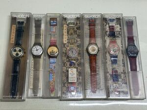 swatch スウォッチ まとめ売り 7点 クォーツ クロノグラフ メンズ レディース腕時計 ジャンク品