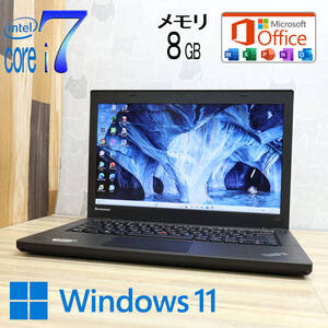 ★英字KB/米国言語OS★超美品 4世代i7！SSD180GB メモリ8GB★T440 Core i7-4600U Webカメラ Win11 MS Office2019 H&B ノートPC★P82086